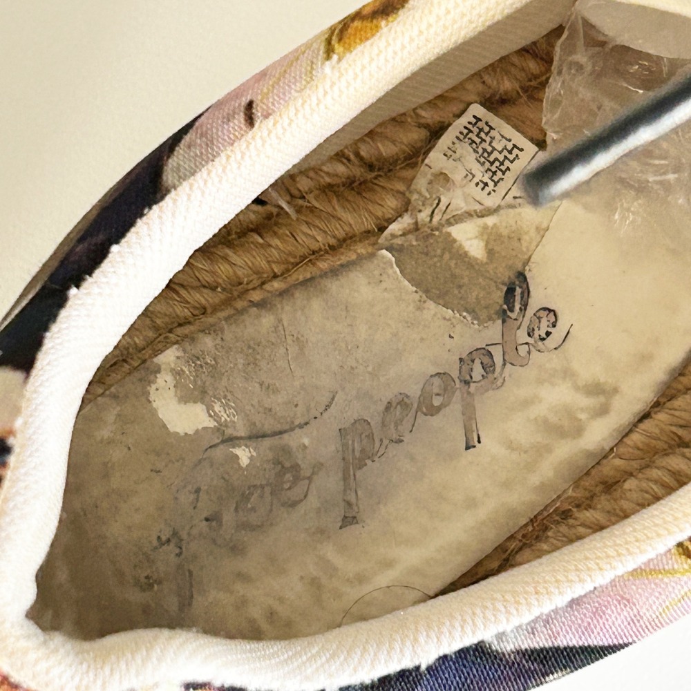 Free People Tropical Toucan Floral Espadrille Platform Jackson Sneakers‎ Size 37 - Picture 8 of 10